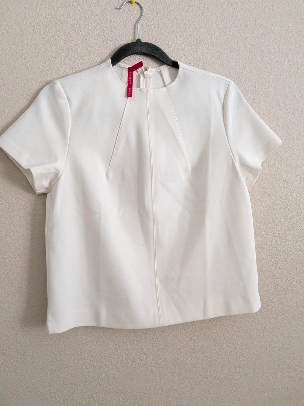 SPANX White Short Sleeve Crewneck Top